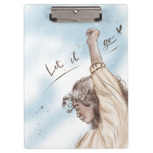 Porte-bloc Laissez Faire Presse-Papiers L Femme Ciel Bleu