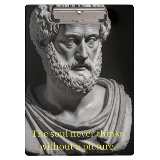 Porte-bloc L'âme ne pense jamais sans image (Devant)