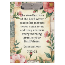 Lamentations 3:22–23 Conception Florale Vintage 