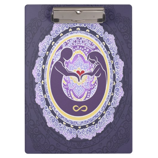 Porte-bloc L'amour éternel Mandala (Devant)