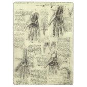 Porte-bloc L'anatomie de la main humaine de Léonard de Vinci (Dos)