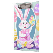 Porte-bloc lapin avec oeufs de pâques (Gauche)