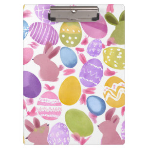 Porte-bloc lapin avec oeufs de pâques