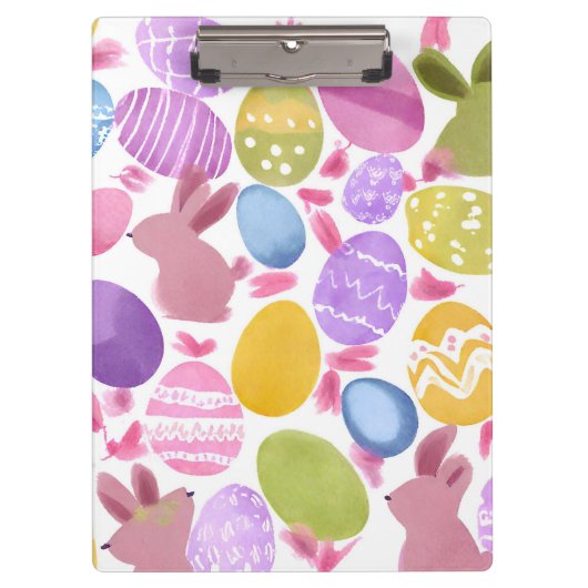 Porte-bloc lapin avec oeufs de pâques (Devant)