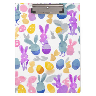 Porte-bloc lapin avec oeufs de pâques