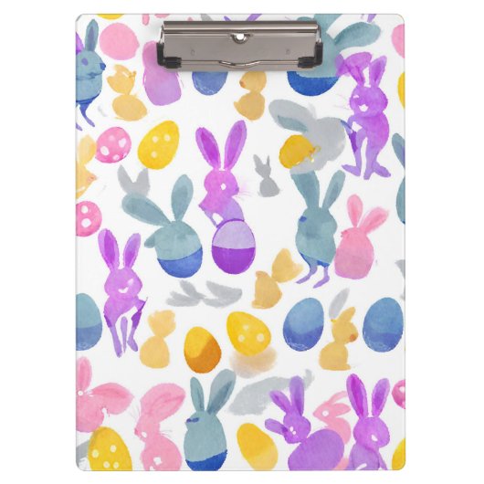 Porte-bloc lapin avec oeufs de pâques (Devant)
