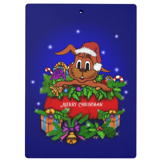 Porte-bloc Lapin de Noël (Dos)