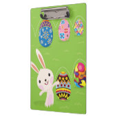 Porte-bloc Lapin de Pâques espiègle avec les oeufs peints (Gauche)