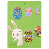 Porte-bloc Lapin de Pâques espiègle avec les oeufs peints (Dos)