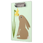 Porte-bloc Lapin de Pâques et fleur de jonquille (Gauche)