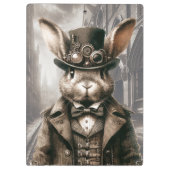 Porte-bloc Lapin Steampunk à Londres  (Dos)