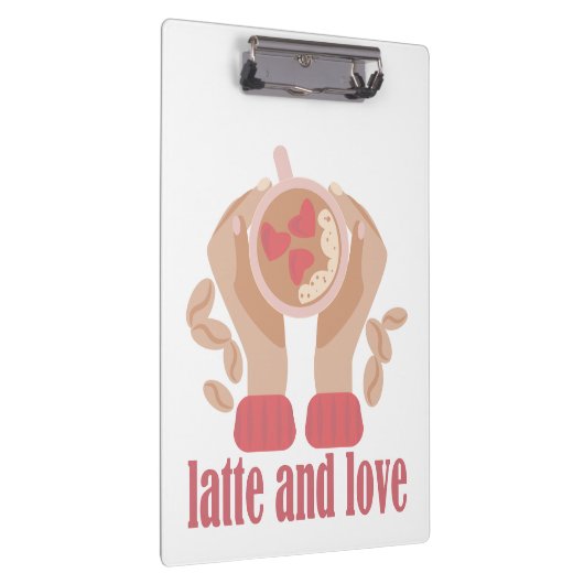 Porte-bloc Latte et coupe d'amour, mains et citation de café (Swatch)