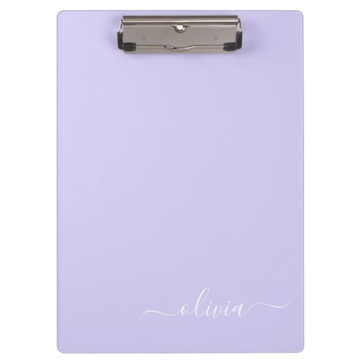 Porte-bloc Lavande Violet Moderne Écriture Féminine Monogramm (Devant)