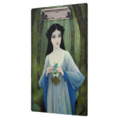 Porte-bloc Lave-encre illustration de la belle femme à Woods (Gauche)