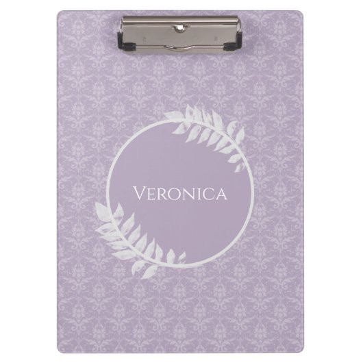 Porte-bloc Lavender Elegant Damask Porte - bloc (Devant)