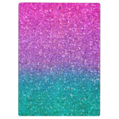 Porte-bloc Lavender Purple & Teal Aqua Green Sparkly Glitter (Dos)