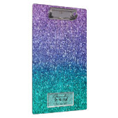 Porte-bloc Lavender Purple & Teal Aqua Green Sparkly Glitter (Swatch)