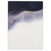 Porte-bloc Laver à l'aquarelle noire de la marine Abstraite (Dos)