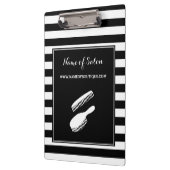 Porte-bloc Le blanc noir à la mode barre les cheveux et le (Gauche)