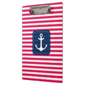Porte-bloc Le blanc rouge nautique barre l'ancre de bannière (Gauche)