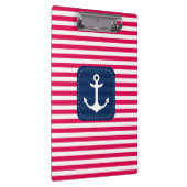 Porte-bloc Le blanc rouge nautique barre l'ancre de bannière (Swatch)