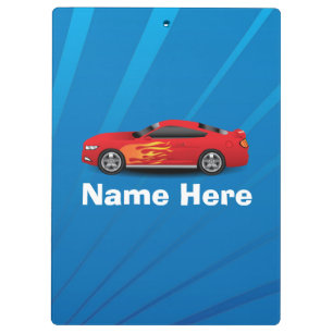 Porte-bloc Le bleu lumineux avec la voiture de sport rouge