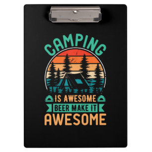 Porte-bloc Le camping est génial, la bière le rend encore mei