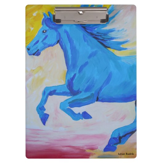 Porte-bloc Le cheval bleu (Devant)