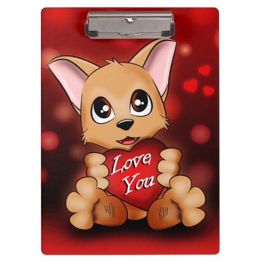Porte-bloc Le chiot t'aime (Devant)