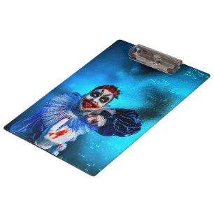 Porte-bloc Le clown sinistre d'Halloween de SlipperyJoe barbo