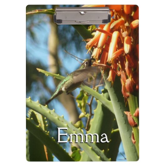 Porte-bloc Le colibri de Chine noire en vol (Devant)