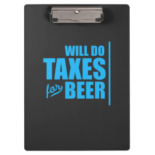 Porte-bloc Le Comptable Effectuera Des Taxes Pour La Bière