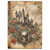 Porte-bloc Le crâne dans un cadre Fairytale Junk Journal Page (Dos)