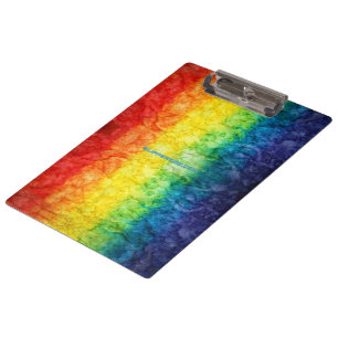 Porte-bloc Le drapeau tie-dyé de SlipperyJoe arc-en-ciel pres