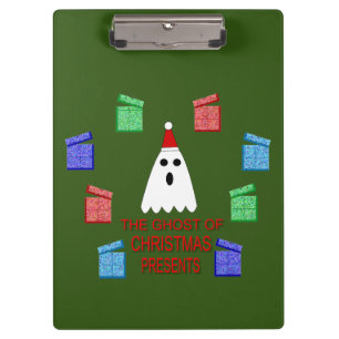 Porte-bloc Le fantôme de Noël présente drôle