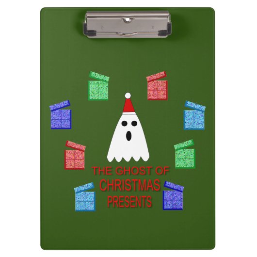 Porte-bloc Le fantôme de Noël présente drôle (Devant)