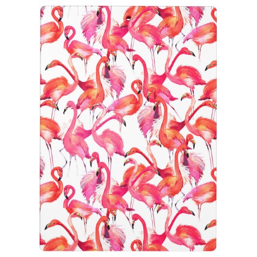 Porte-bloc Le Flamant rose d'aquarelle dans les aquarelles | (Dos)