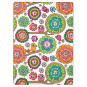 Porte-bloc le griffonnage fleurit le motif d'arrière - plan (Dos)