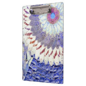 Porte-bloc Le papillon tribal pourpre s'envole le motif d'art (Gauche)