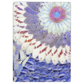 Porte-bloc Le papillon tribal pourpre s'envole le motif d'art (Dos)