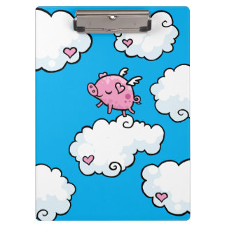 Porte-bloc Le porc de vol danse sur le porte - bloc de nuages