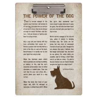Porte-bloc Le pouvoir du chien Poème - Rudyard Kipling