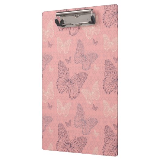 Porte-bloc Le rose de papillon (Gauche)