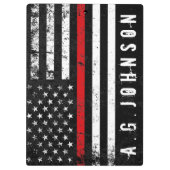 Porte-bloc Le sapeur-pompier dénommé a affligé le drapeau des (Dos)