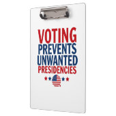 Porte-bloc Le vote empêche les présidences indésirables homme (Gauche)