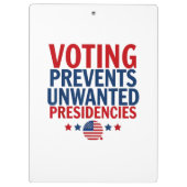 Porte-bloc Le vote empêche les présidences indésirables homme (Dos)