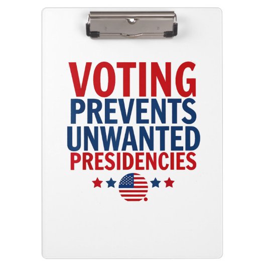 Porte-bloc Le vote empêche les présidences indésirables homme (Devant)