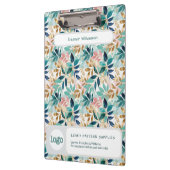 Porte-bloc Leaf Pattern Small Business Name Logo (Gauche)