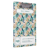 Porte-bloc Leaf Pattern Small Business Name Logo (Swatch)