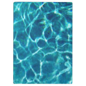 Porte-bloc L'eau bleue scintillante de piscine (Dos)